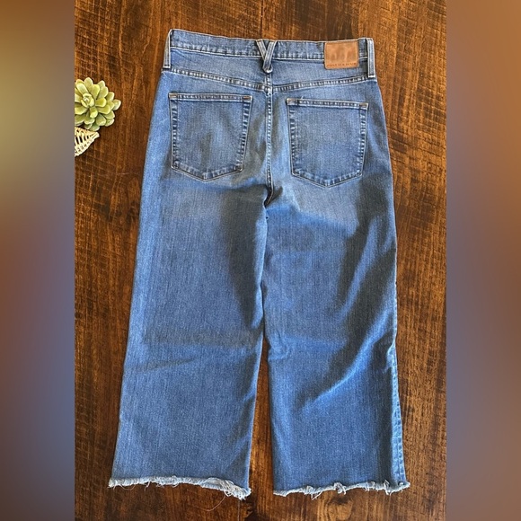 J. Crew | Point Sur Wide Leg Crop Jeans with Raw Hem, Size 31 - Picture 2 of 10